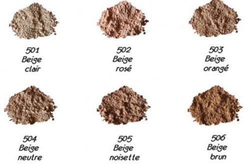 couleurs poudre minérale maquillage zao make up mineral silk