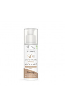Crema solar natural Facial COLOR Beige SPF 50  - ALGA MARIS -  50 ml.