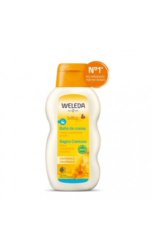 Bain crème bio au calendula pour bébé - Weleda - 200 ml.