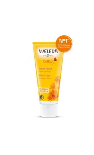 Crème visage bio au Calendula pour bébé - Weleda - 50 ml.