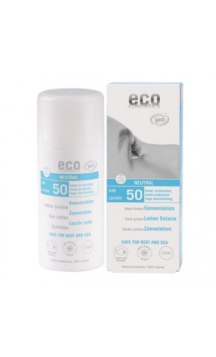 Loción solar bio NEUTRAL SPF 50 - Oliva - Sin perfume - EcoCosmetics - 100 ml