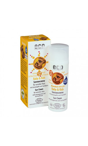 Crema solar ECO Baby SPF 45 alta protección - Granada y Oliva - EcoCosmetics - 50 ml