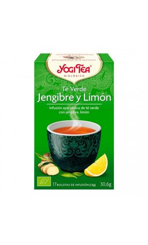 Té Verde ecológico - Jengibre y Limón - YOGI TEA - 17 bolsitas x 1,8g