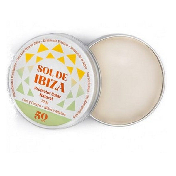 Protector solar natural SPF50 - Sin dióxido de & Sin perfume - Sol de Ibiza - 100 ml. - BIOFERTA