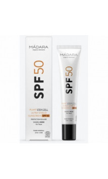 Protector Solar Natural SPF50 con Células Madre Vegetales - Ultra-Shield - Nude -MÁDARA - 40 ml.