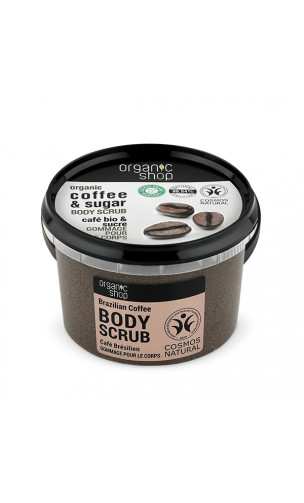Soin exfoliant naturel - Brazilian Coffee - Organic Shop - 250 ml.