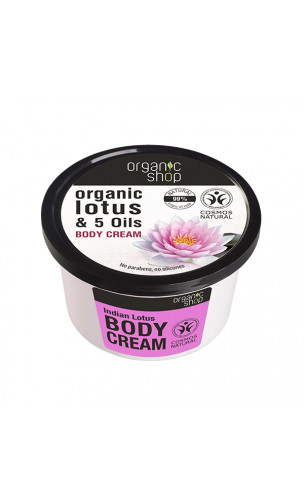 Crème corporelle naturelle - Indian Lotus - Organic Shop - 250 ml