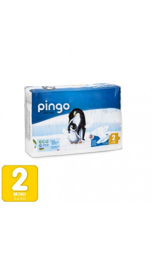 Couches écologiques Taille 2 MINI 3-6 Kg- 84 unités -2 pack x 42 u. - PINGO