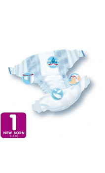 Couche écologique Talle 1 Newborn 2-5 Kg - 1 unité - PINGO