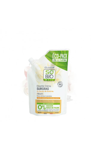 Gel de ducha cremoso ecológico Sin Sulfatos SURGRAS (Karité) - So'Bio Étic - 650 ml.