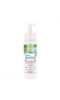 Mousse nettoyante BIO Apaisante - Hydra Aloe vera - Sensibles et réactives -  SO'BiO étic - 150 ml.