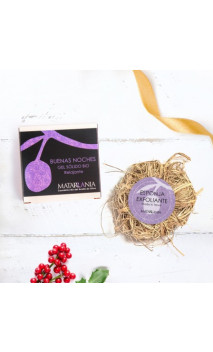 Pack Esponja exfoliante - Gel de ducha sólido bio BUENAS NOCHES Relajante - Matarrania