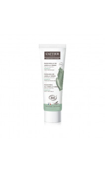 Mascarilla facial ecológica con Arcilla Verde Menta - Purifica - Piel Mixta/Grasa - Cattier - 100 ml.