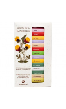 Mini pochette - 15 encens naturels - Sans toxique - Jardin Nature - Auroshikha