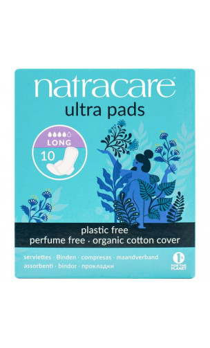 Compresa Ultra larga con alas - Natracare - 10 Ud.