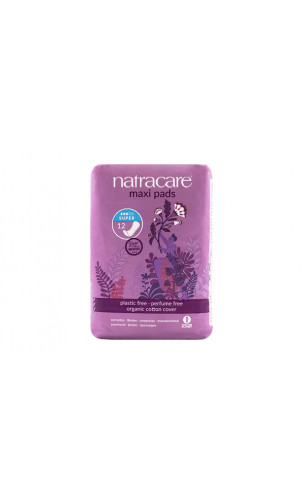 Serviette hygiénique Ultra Super avec ailettes - Natracare - 12 Unités