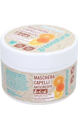 Mascarilla capilar ecológica Antiencrespamiento - Multivitamínico ACE - Greenatural - 200 ml.