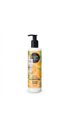 Gel douche naturel Énergisant - Tangerine Storm - Organic Shop - 280 ml