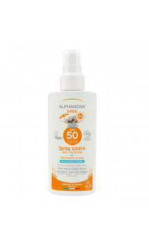 Spray solaire naturel pour bébé facteur 50 - Sans parfum - Alphanova Sun Bébé - 125 gr.