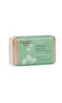 Savon d'Alep naturel à la violette - Savon apaisant- Najel - 100 g.