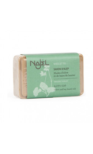 Savon d'Alep naturel à la violette - Savon apaisant- Najel - 100 g.