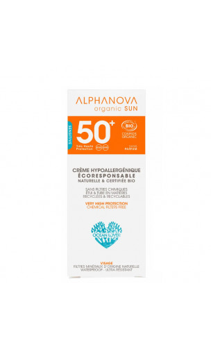 Protecteur solaire naturel facteur 50+  Alphanova Sun - 50 gr.