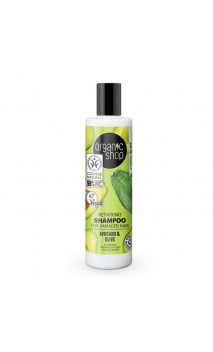 Shampoing naturel - Réparateur - Avocat Olive - Cheveux abîmés - Organic Shop - 280 ml