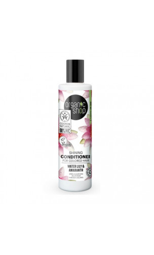 Après-shampoing naturel Brillance Express - Karité & Nénuphar - Organic Shop - 280 ml.