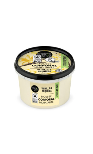 Mousse corporelle naturelle - Bourbon Vanille - Organic Shop - 250 ml