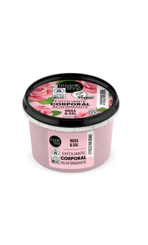 Exfoliante corporal natural Espumoso Perla Rosa - Organic Shop - 250 ml.