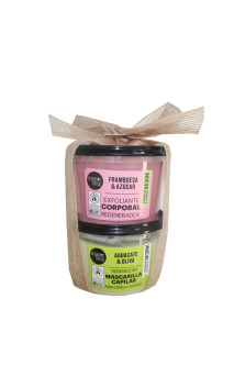 Masque capilaire Avocat + Gommage corporel Framboise - Organic Shop - Cadeau écologique original