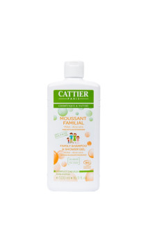 Shampooing & Gel douche BIO Moussant Familial - Bleuet et Avoine - Cattier - 1L