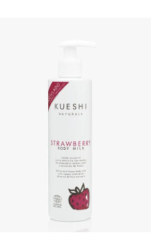 Lotion corporelle naturelle Fraise - Hydratante - KUESHI - 250 ml.