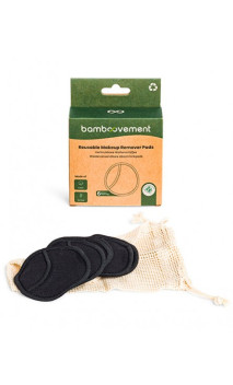 Disques démaquillants écologiques réutilisables avec pochette lavage - Bamboovement - 6 unités