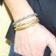 Brazalete de oro vegetal –  LA HABANA – Dorado – Biojoya Capim dourado – Sloweco