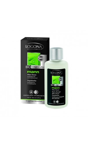 Loción aftershave ecológica con ginkgo y cafeína - Logona Mann - 100 ml