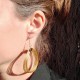 Boucles d'oreilles en or végétal – BUENOS AIRES – Biobijou Capim dourado – Sloweco