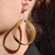 Boucles d'oreilles en or végétal – BUENOS AIRES – Biobijou Capim dourado – Sloweco