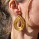 Boucles d'oreilles en or végétal – SEVILLE – Biobijou Capim dourado – Sloweco