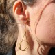 Boucles d'oreilles en or végétal – PRAGUE – Biobijou Capim dourado – Sloweco