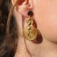 Boucles d'oreilles en or végétal – VENISE – Biobijou Capim dourado – Sloweco