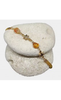 Bracelet en or végétal – NAMIBIE - ORANGE – Biobijou Capim dourado – Sloweco