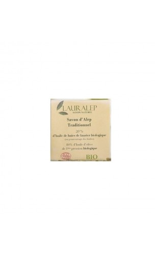 Jabón de Alepo bio tradicional Laurel al 20% - Lauralep - 200 gr.