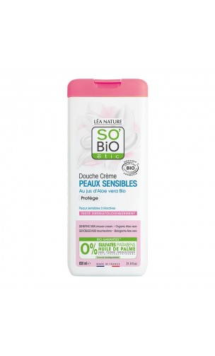 Gel de ducha ecológico Hipoalergénico Malva Piel sensible (Sin Sulfatos) - So'Bio Étic - 650 ml.