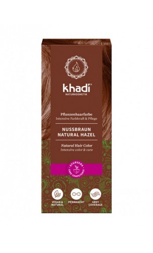 Tinte vegetal bio - castaño avellana - 100% vegetal - Khadi - 100 gr.