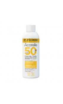Spray solar ecologico niños SPF 50 - Sin perfume - Acorelle - 150 ml