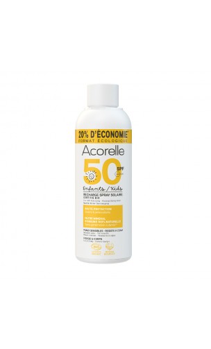 Spray solar ecologico niños SPF 50 - Sin perfume - Acorelle - 150 ml