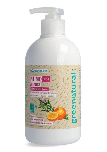 Gel ntimo ecolgico BALANCE pH 5.0 - Irritacin y Menopausia - Greenatural  - 500 ml. - BIOFERTA