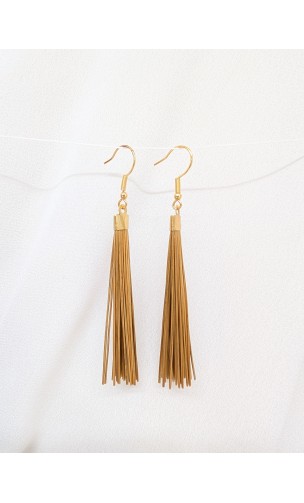 Boucles d'oreilles en or végétal – LAS VEGAS – Biobijou Capim dourado – Sloweco