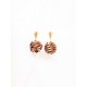 Pendientes oro vegetal – PARADISE - Vino – Biojoya Capim dourado – Sloweco
